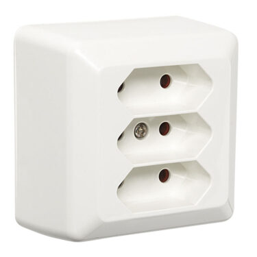 ELKO STIKKONTAKT EUROSTIKK 3-VEIS PÅVEGG RS1030 PH 1511500 3853