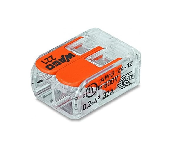 WAGO Koblingsklemme 2-Leder Innstikklemme 221-412 100STK