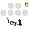 NP Terrassebelysning A2 6 X 1,5W Varmhvit IP67 Hvit Dimbar