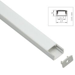 Prima 12 Aluprofil 12mm utenpåliggende 1M