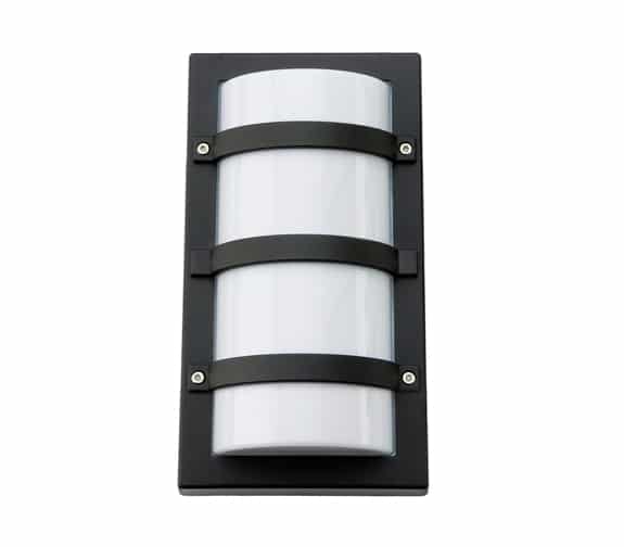 SG Trio Sort 10W 2700K Dimbar IP65 – vandalsikker veggarmatur