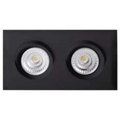 NP Zorro X2 LED Downlight Firkant WarmDim 18W 360 Tilt IP44 Sort
