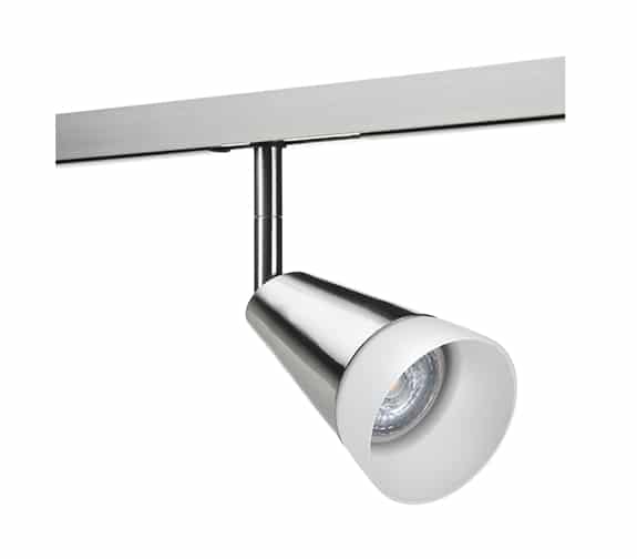 SG Zip 230V Børstet Stål Glass Spot 6W 2700K Dimbar