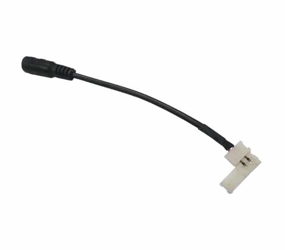 Tilkoblingskabel med DC-Plugg for 8mm LED Strips 15cm