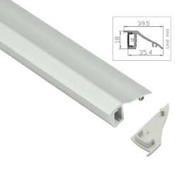 Lea 12 Aluprofil 2m Utenpåliggende montering