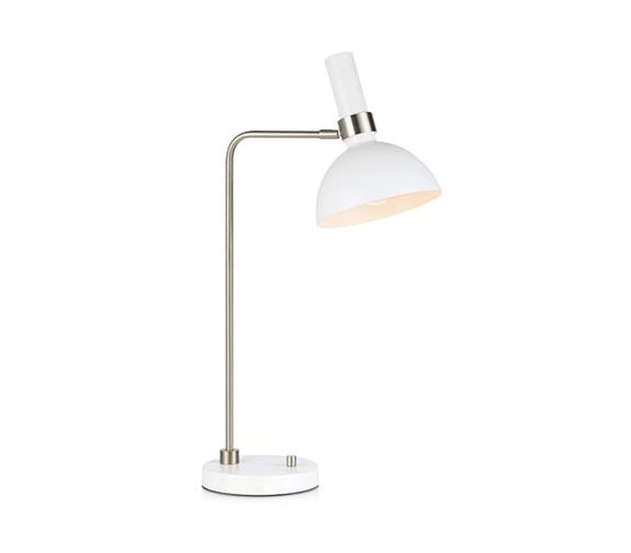 Markslöjd Larry Bordlampe Hvit/Stål