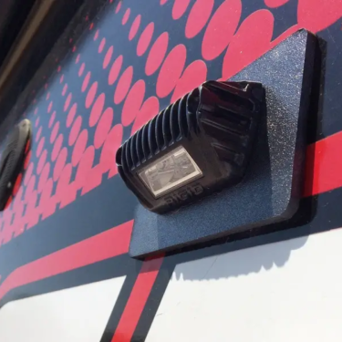 Rigid Vinklet Flombelysning 1100 lumen Sort