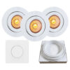 Komplett Lavtbyggende Isolasjon 5W WarmDim LED Downlight Matt Hvit IP44 20-pk
