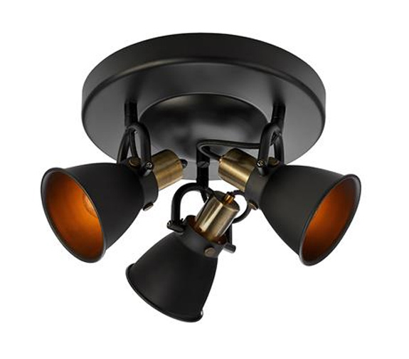 Markslöjd Alton Taklampe 3L Sort