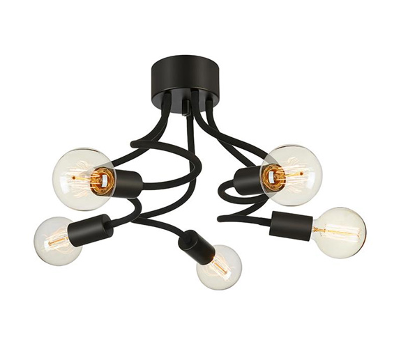 Markslöjd Medusa Taklampe 5L Sort