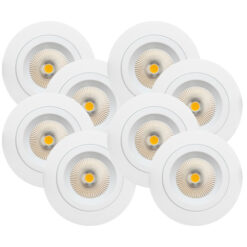 Eco Hvit 8W DimToWarm 8-Pack