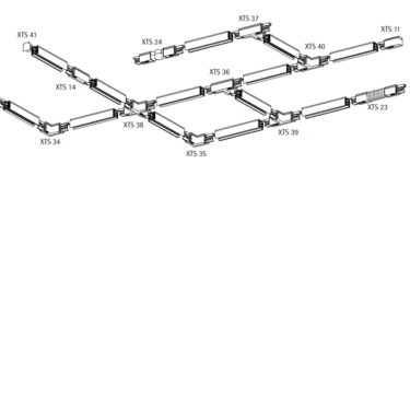 NP Pro 3T T-Kobling Venstre XTS 39-2 Sort