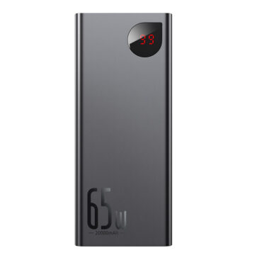 Baseus Adaman Nødlader 20000 mAh + 2x USB-C Sort