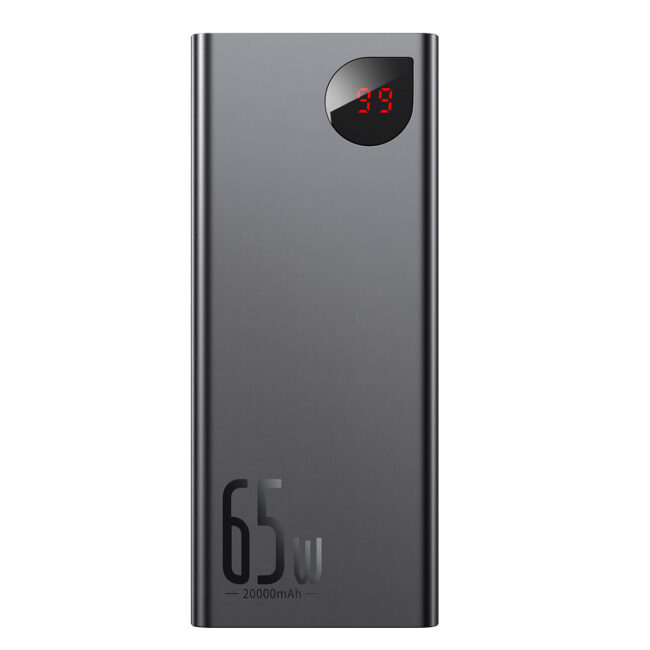 Baseus Adaman Nødlader 20000 mAh + 2x USB-C Sort