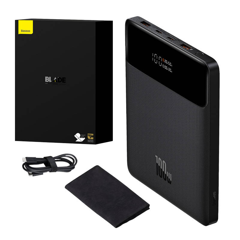 Baseus Blade 20000mAh 100W Powerbank 2xUSB, 2xUSB-C + USB-C Kabel