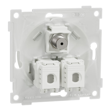 ELKO One modularuttak 2x8 kat 6 UTP og 1xFF RH