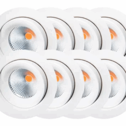 SG Junistar Eco Isosafe Hvit 6W 3000K 8-Pack
