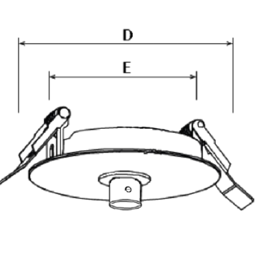 TL Pendelbase Innfelt Ø68/83 D95mm Hvit