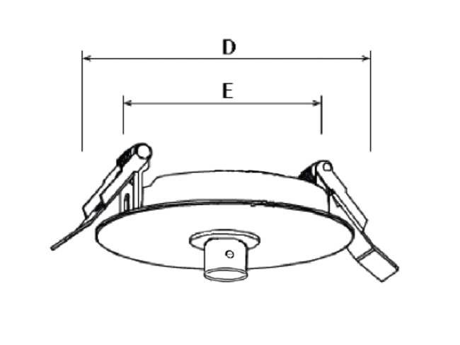 TL Pendelbase Innfelt Ø68/83 D95mm Hvit