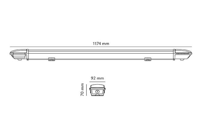 Sg Area 66 Grå 4500lm 4000K 36W Ikke dimbar
