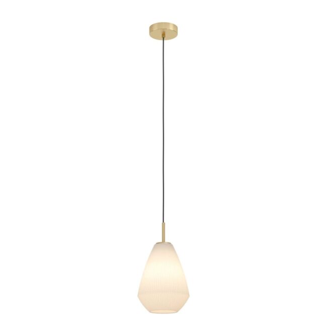 Caprarola Pendel E27 Messing/Frostet Glass
