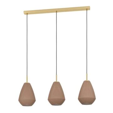 Caprarola Pendel 3xE27 Messing/Frostet Glass