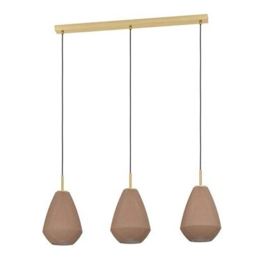 Caprarola Pendel 3xE27 Messing/Frostet Glass