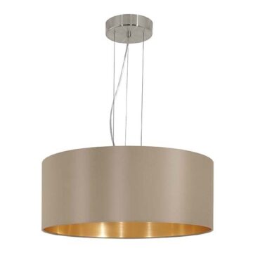 Maserlo Pendel Ø53cm 40w 3xE27 Matt Nikkel Taupe Gull