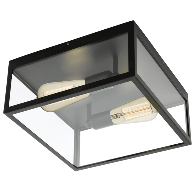 Charterhouse Taklampe 2xE27 Sort/Glass