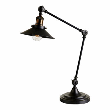 Athen Bordlampe E27 Sort Antikk