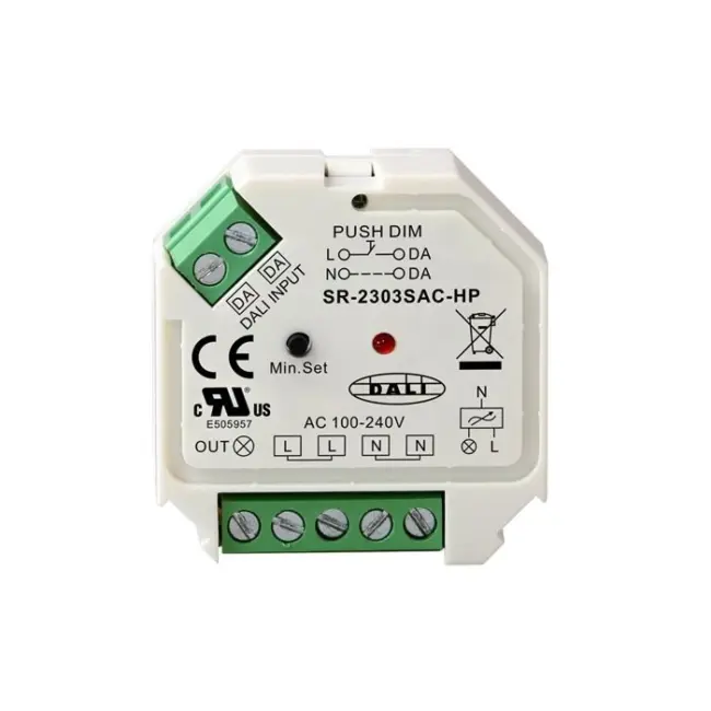 Universaldimmer DALI / Pushdim 1x200W LED SR-2303SAC-HP