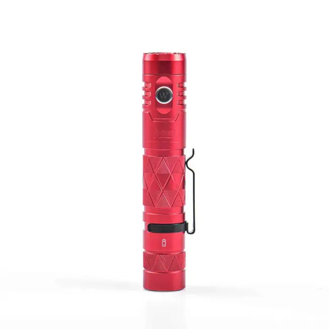 Wuben E12R PowerBank Lommelykt Rød - 1200 Lumen_1