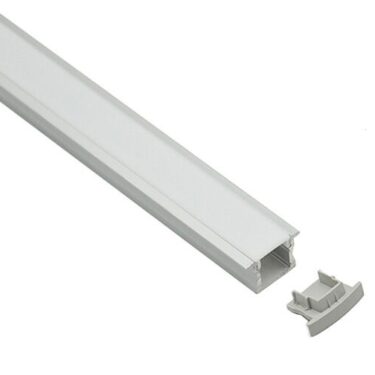 [ Outlet ] Knight 12 Sort Aluprofil 1m Innfelt/utenpåliggende