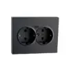 SG Stikkontakt Innfelt Dobbel 1.5 Med Jord USB-C Sort