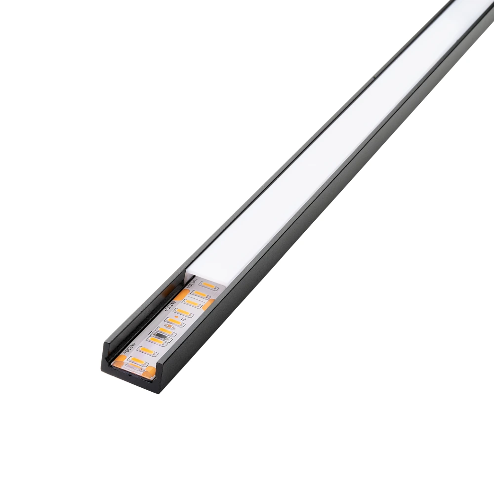 SG StripLine Sort Profil Utenpåliggende Slim 1.8M