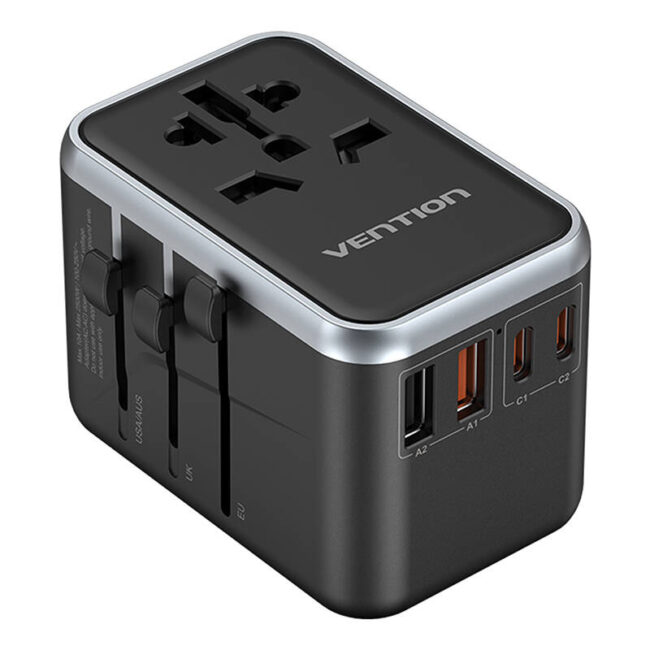 Vention FJFB0 GaN Reiseadapter 65W Universell kraftig lader