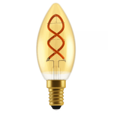 Nordlux E14 Gullfarget Deco C35 Spiral Dim 2200K 200LM