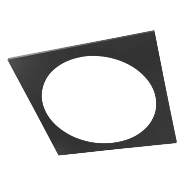 Norlux Innfelt sirkelformet panelramme 595x595 Ø500 mm Sort