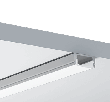 TL Aluminiumsprofil 1707D Profilsett 2m Hvit