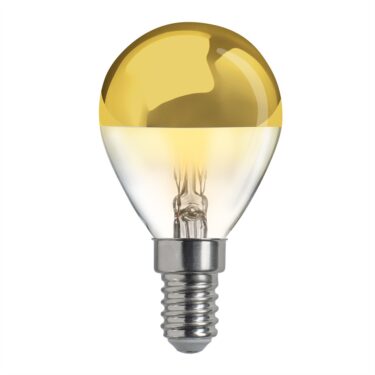 Hidden Light toppforspeilet klot gull E14 4W 2700K dimbar