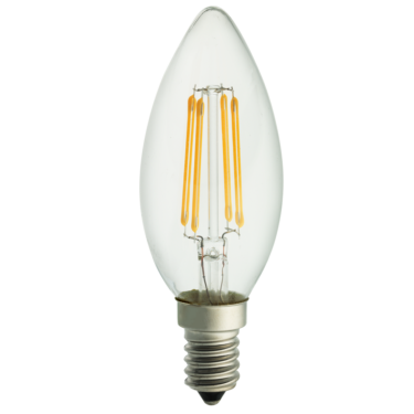 LEDISON klassisk kronelys klar E14 4W 2700K dimbar