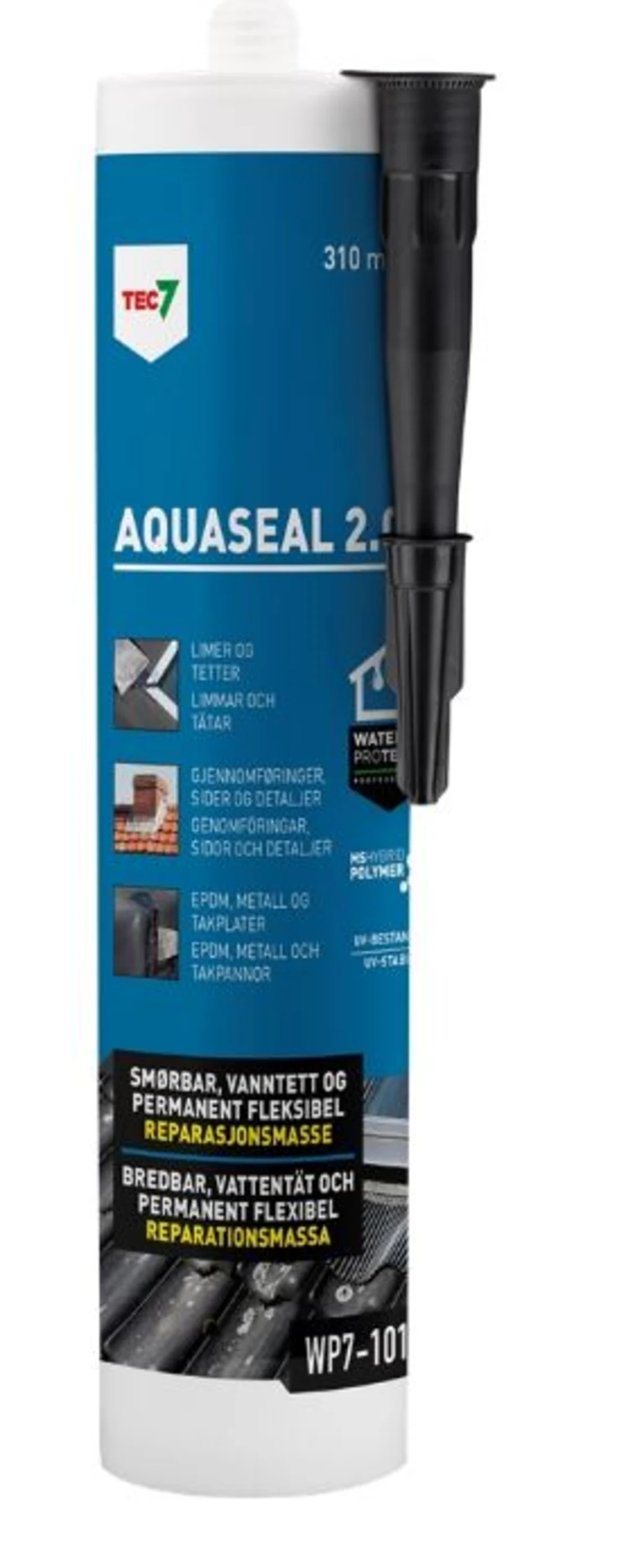 Tec7 Aquaseal 2.0 310 ml Vanntett Lim og Tettemasse