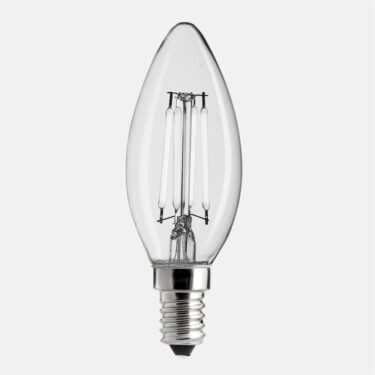 UNI-WHITE Kronelys Klar E14 4W 2700K Dimbar