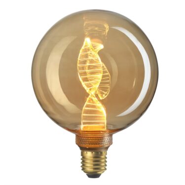 Unison DNA Globe Filamentpære 125mm Gull E27 3.6W 1800K – 3-stegs