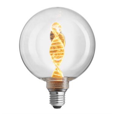 Unison DNA Globe dekorpære 125mm Klar E27 3.6W 1800K – 3-steg
