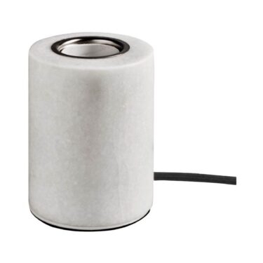 Unison Marble Bordlampe White Silk Matt E27 1.8m tekstilkabel