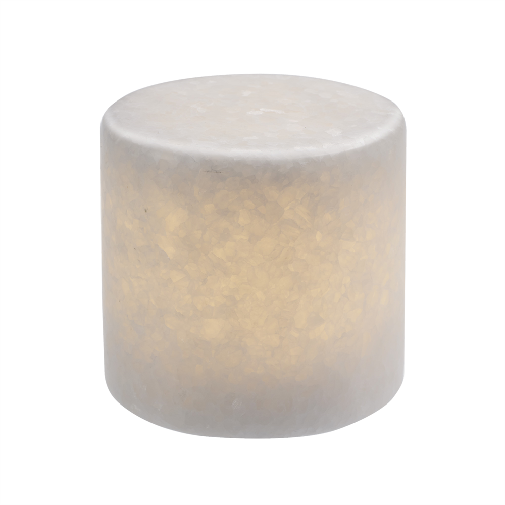 Unison Marble L Bordslampe ekte marmor White Silk