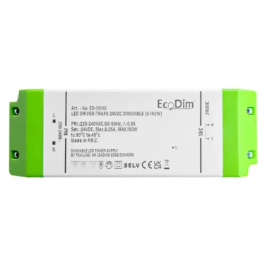 EcoDim Dimbar 24V LED driver-trafo 0–150W DC