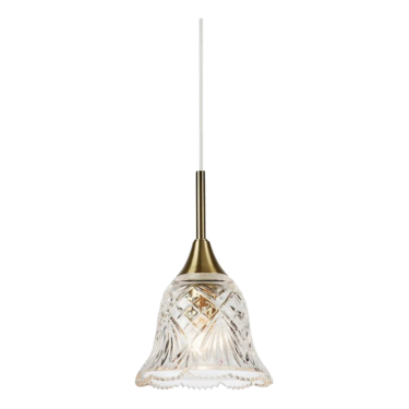 Marksløjd Luna Pendellampe 1L – Klar Antique Brass