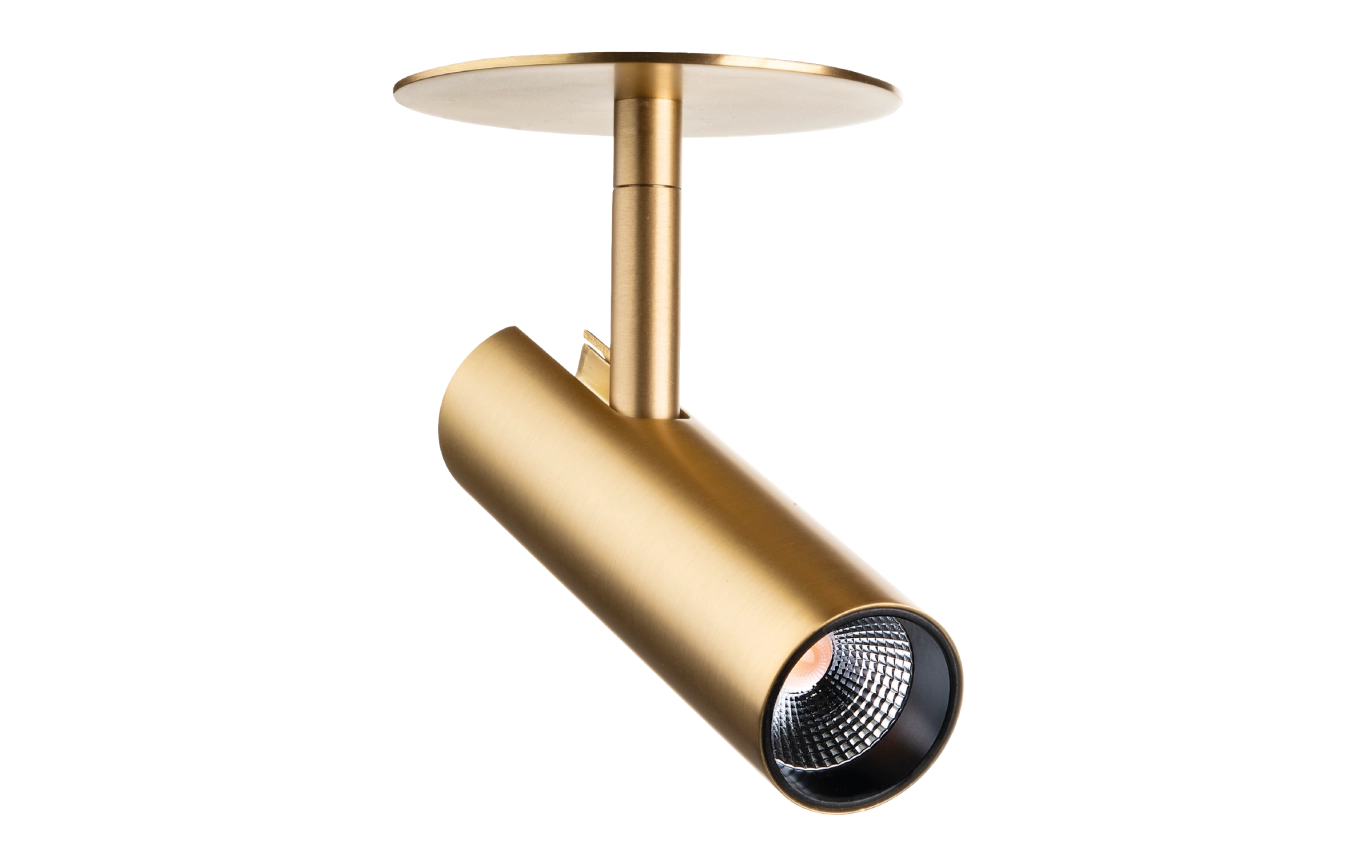 SG Tube Micro R Downlight Messing 15W 2700K